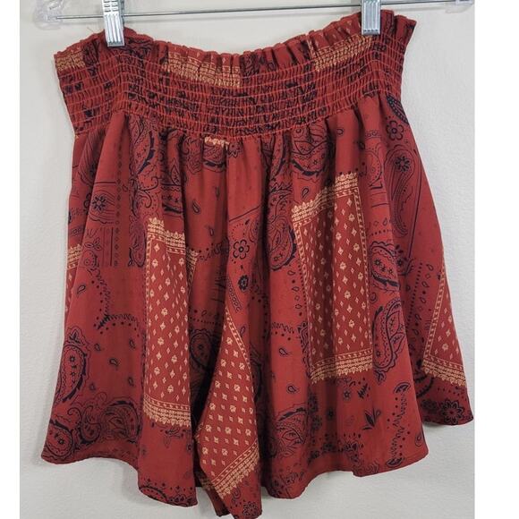 Bucketlist Shorts Womens Large Bandana Print Boho Hippie Cottagecore Whimsical - Picture 3 of 8